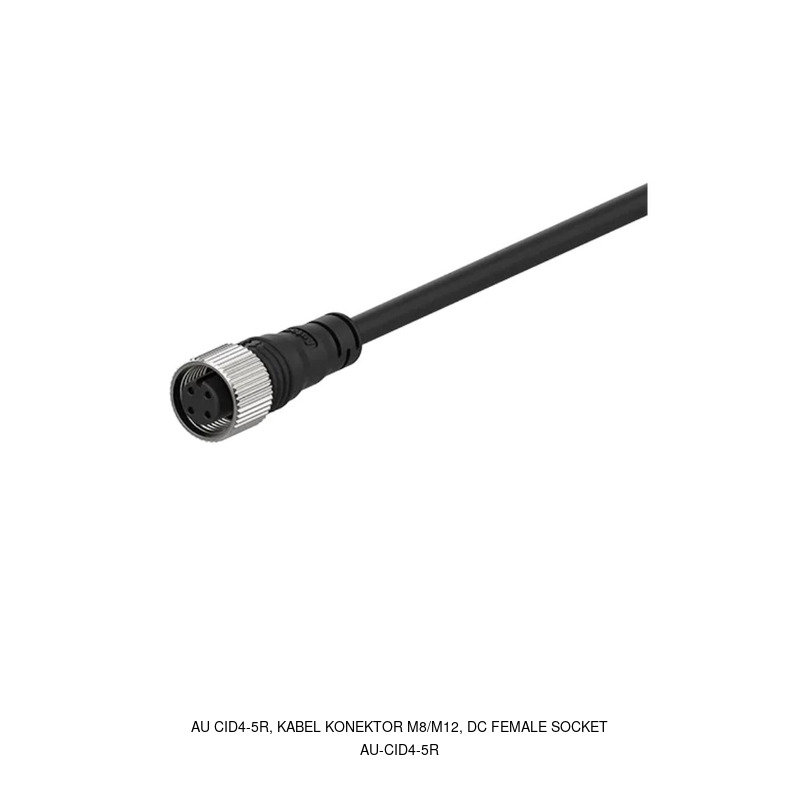 Autonics AU CID4-5R, Kabel Konektor M8/M12, DC Female Socket