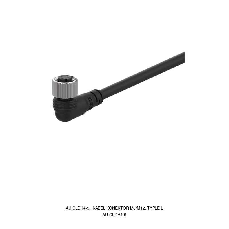 Autonics AU CLDH4-5, Kabel Konektor M8/M12, Typle L