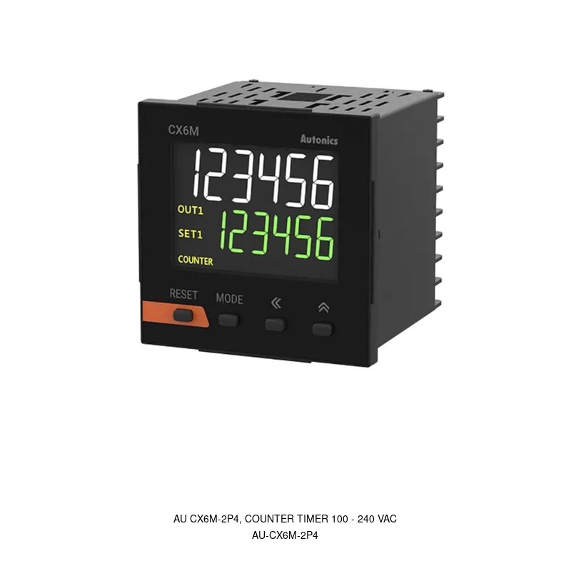 Autonics AU CX6M-2P4, COUNTER TIMER 100 - 240 VAC