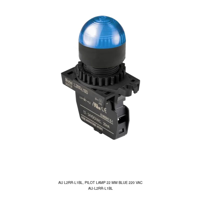 Autonics AU L2RR-L1BL, PILOT LAMP 22 MM BLUE 220 VAC