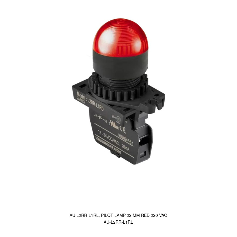 Autonics AU L2RR-L1RL, PILOT LAMP 22 MM RED 220 VAC