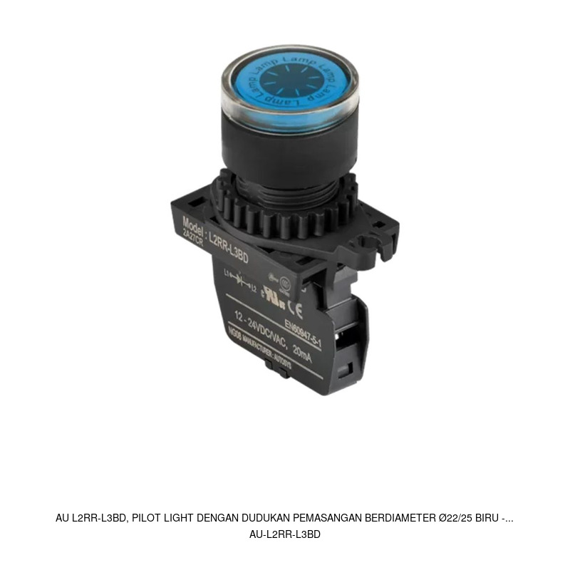 Autonics AU L2RR-L3BD, Pilot light dengan dudukan pemasangan berdiameter Ø22/25 Biru