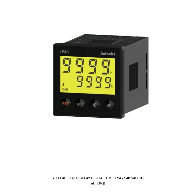 Autonics AU LE4S, LCD DISPLAY DIGITAL TIMER 24 - 240 VAC/DC