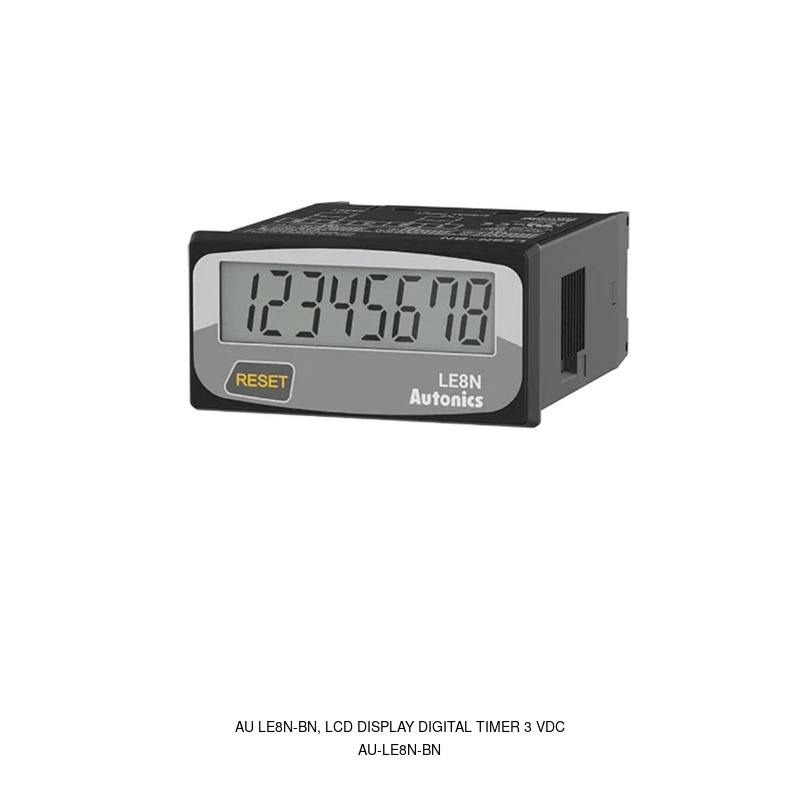 Autonics AU LE8N-BN, LCD DISPLAY DIGITAL TIMER 3 VDC