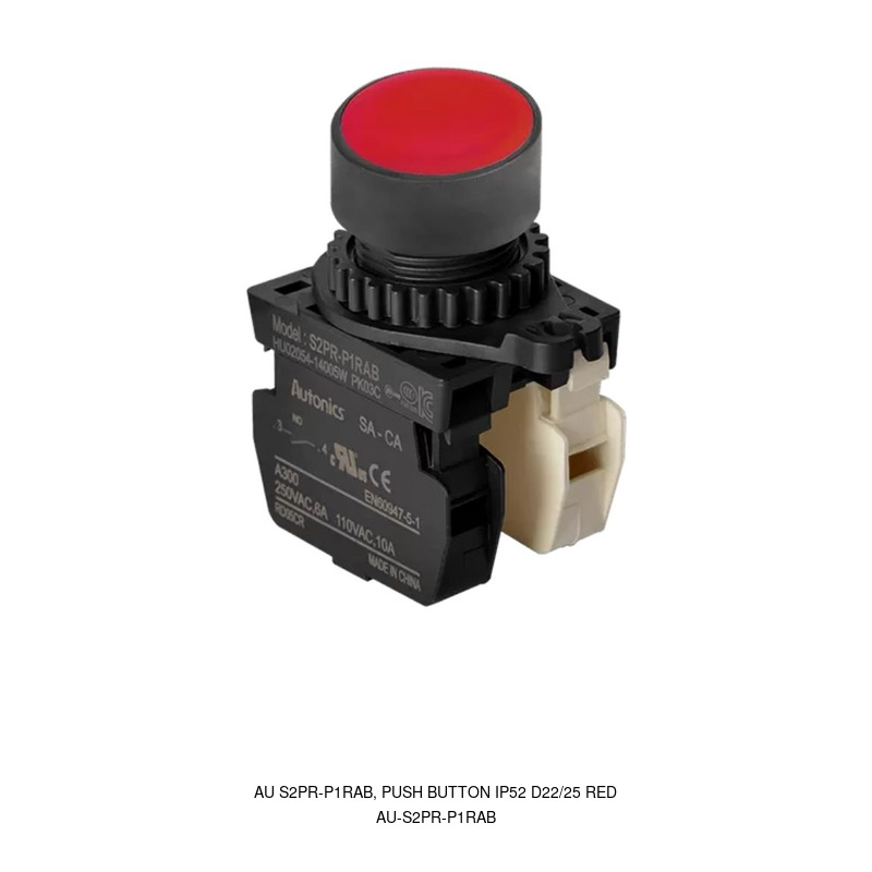 Autonics AU S2PR-P1RAB, PUSH BUTTON IP52 D22/25 RED
