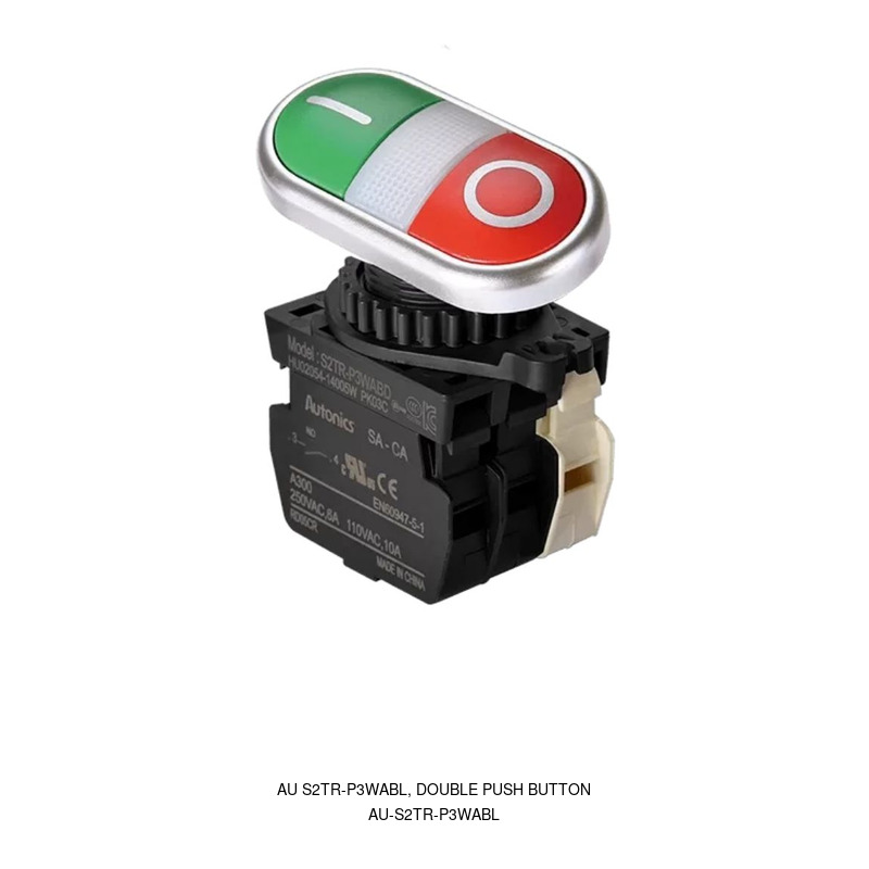 Autonics AU S2TR-P3WABL, DOUBLE PUSH BUTTON