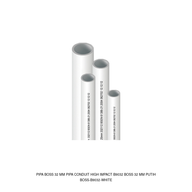 Boss Pipa Boss 32 mm Pipa Conduit High Impact B9032 BOSS 32 mm Putih