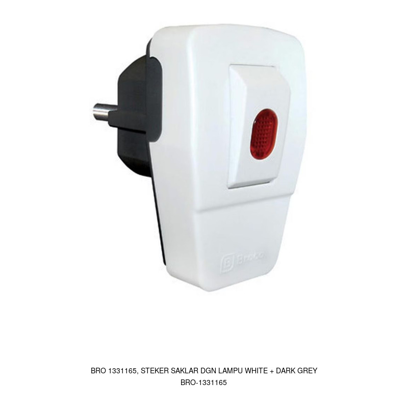 Broco BRO 1331165, STEKER SAKLAR DGN LAMPU WHITE + DARK GREY