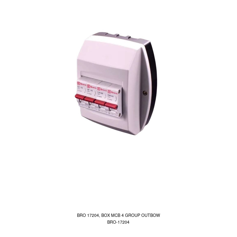 Broco BRO 17204, BOX MCB 4 GROUP OUTBOW