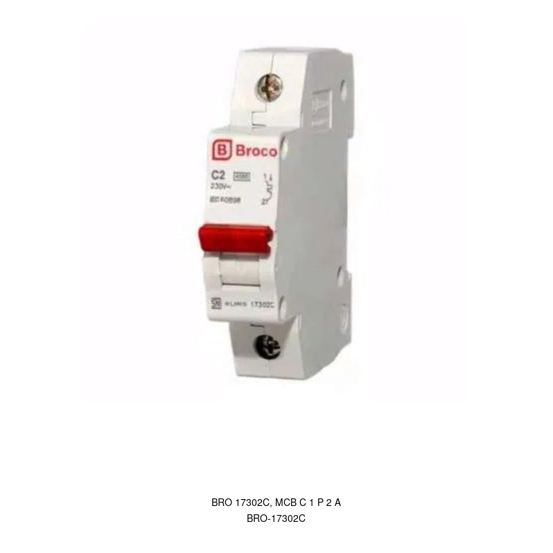 Broco BRO 17302C, MCB C 1 P 2 A