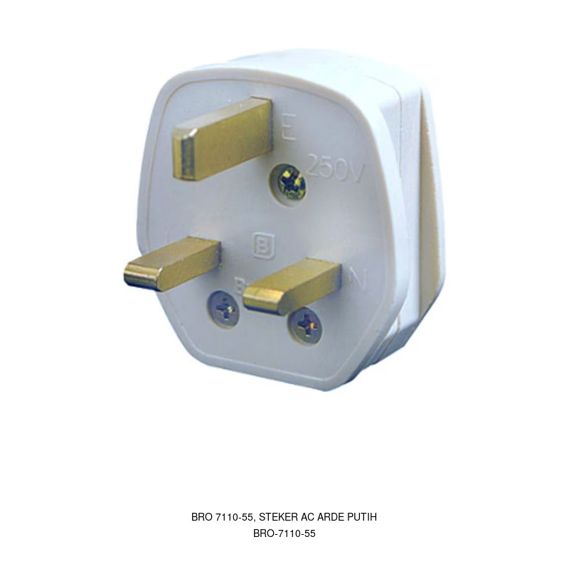 Broco BRO 7110-55, STEKER AC ARDE PUTIH