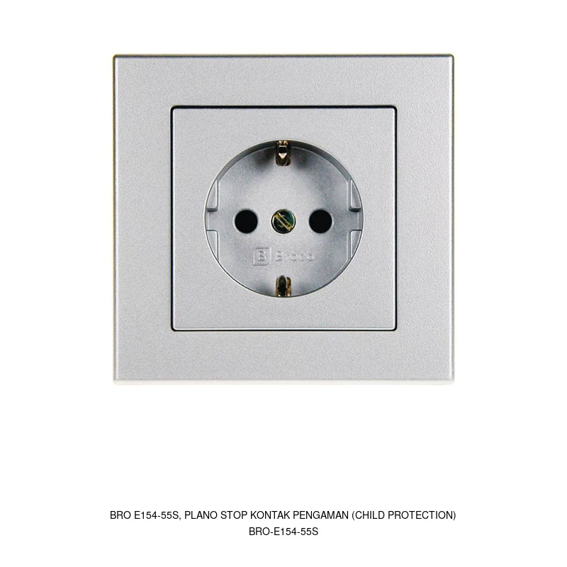 Broco BRO E154-55S, PLANO STOP KONTAK PENGAMAN (CHILD PROTECTION)