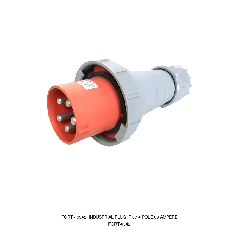 Fort 0342, INDUSTRIAL PLUG IP 67 4 POLE 63 AMPERE
