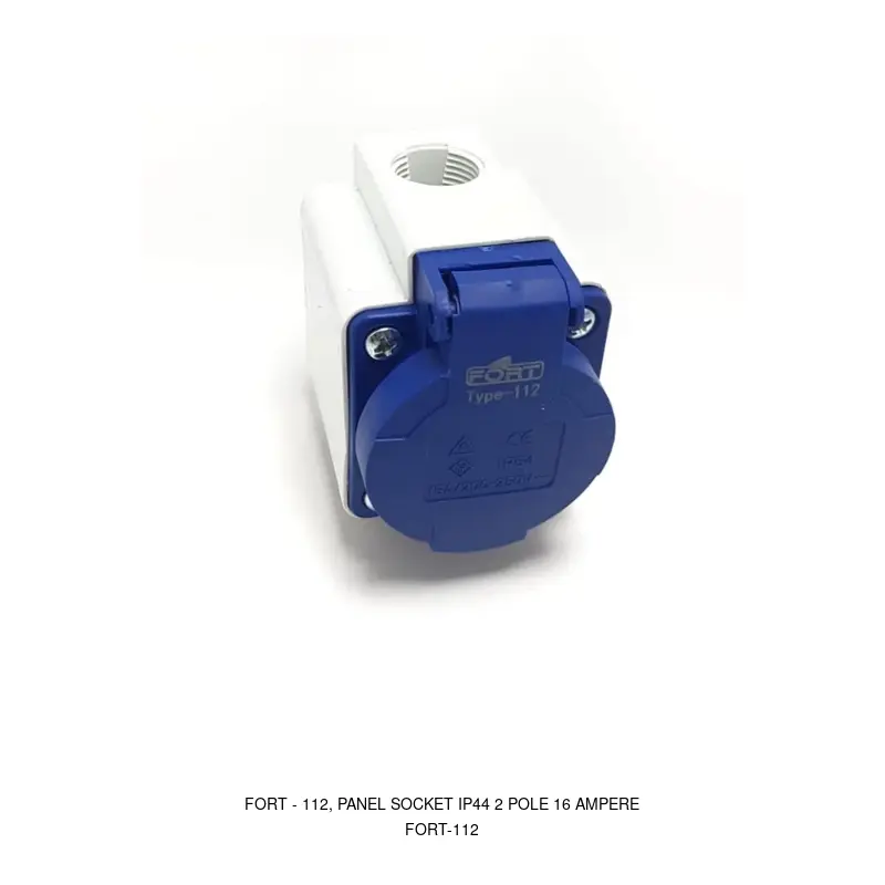 Fort 112, PANEL SOCKET IP44 2 POLE 16 AMPERE