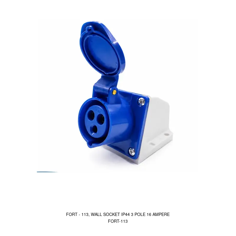 Fort 113, WALL SOCKET IP44 3 POLE 16 AMPERE