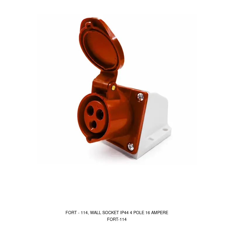 Fort 114, WALL SOCKET IP44 4 POLE 16 AMPERE