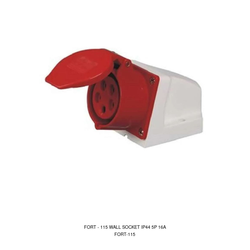 Fort 115, WALL SOCKET IP44 5 POLE 16 AMPERE