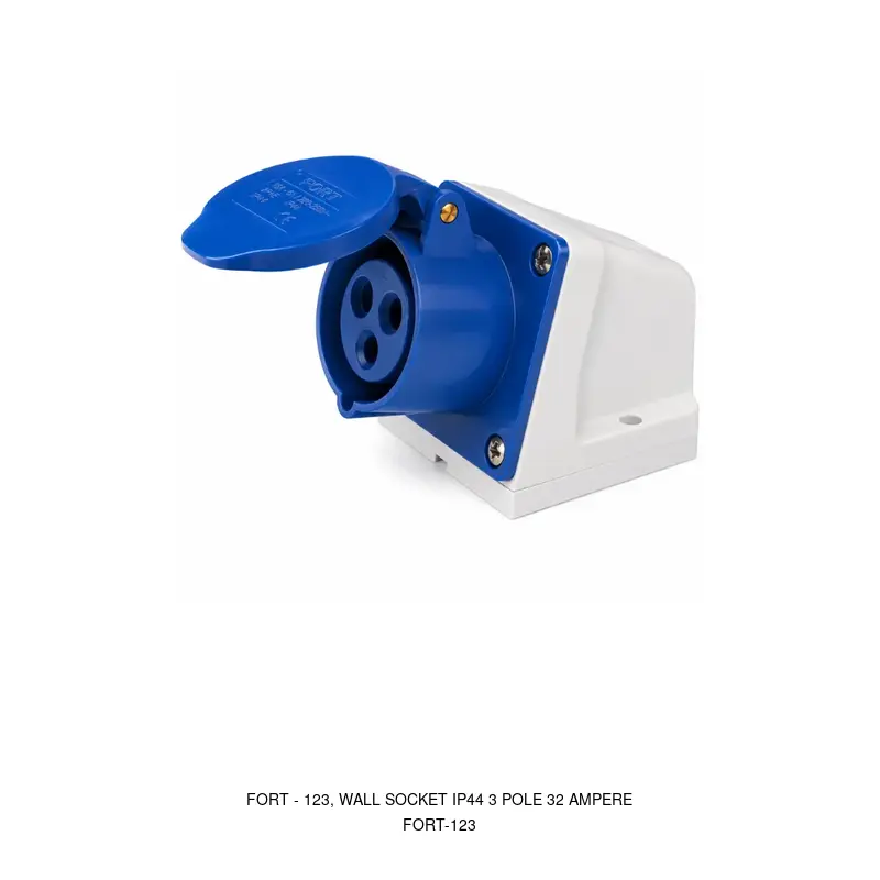 Fort 123, WALL SOCKET IP44 3 POLE 32 AMPERE