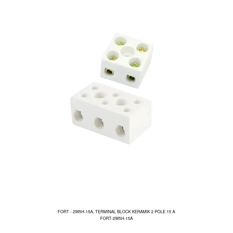 Fort 2W5H-15A, TERMINAL BLOCK KERAMIK 2 POLE 15 A
