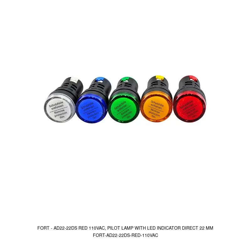 Fort AD22-22DS RED 110VAC, PILOT LAMP WITH LED INDICATOR DIRECT 22 MM