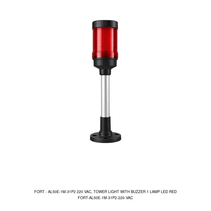 Fort AL50E-1M-31P2 220 VAC, TOWER LIGHT WITH BUZZER 1 LAMP LED RED