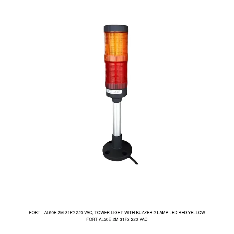Fort AL50E-2M-31P2 220 VAC, TOWER LIGHT WITH BUZZER 2 LAMP LED RED YELLOW