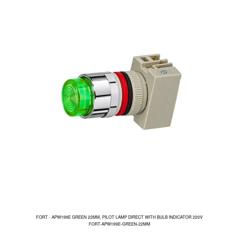 Fort APW199E GREEN 22MM, PILOT LAMP DIRECT WITH BULB INDICATOR 220V