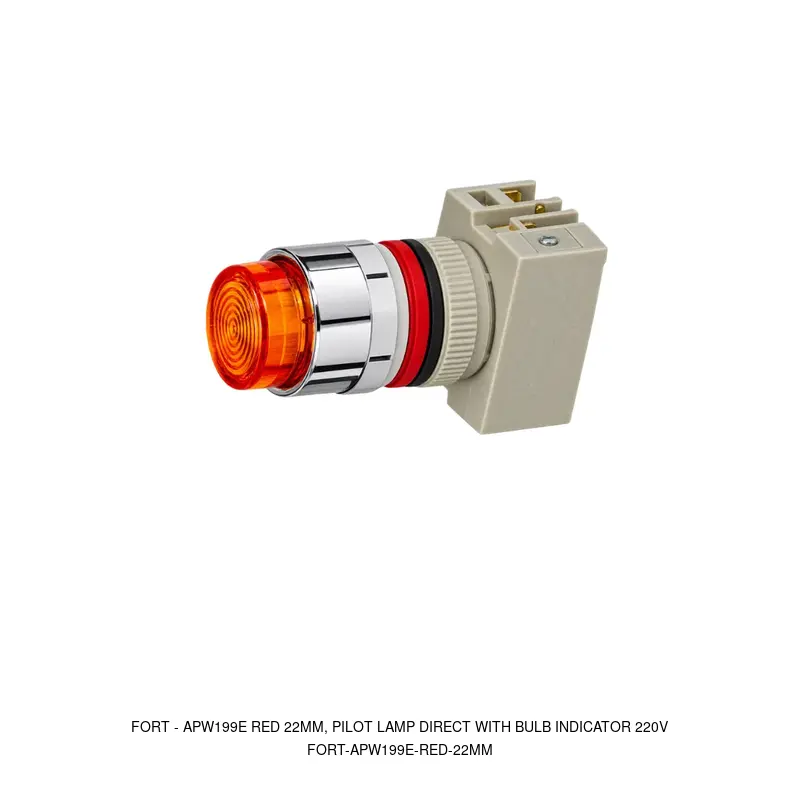Fort APW199E RED 22MM, PILOT LAMP DIRECT WITH BULB INDICATOR 220V