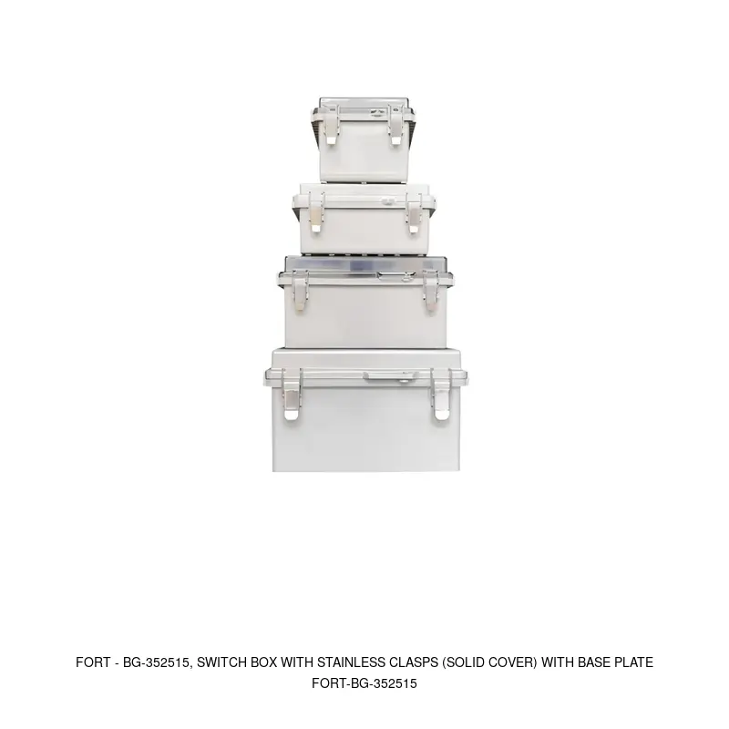 Fort BG-352515, SWITCH BOX WITH STAINLESS CLASPS (SOLID COVER) WITH BASE PLATE