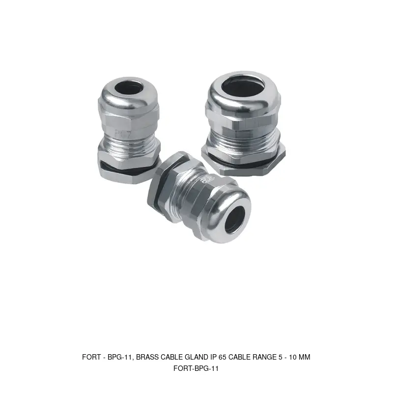 Fort BPG-11, BRASS CABLE GLAND IP 65 CABLE RANGE 5 - 10 MM