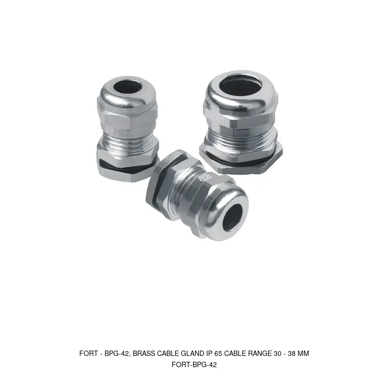 Fort BPG-42, BRASS CABLE GLAND IP 65 CABLE RANGE 30 - 38 MM