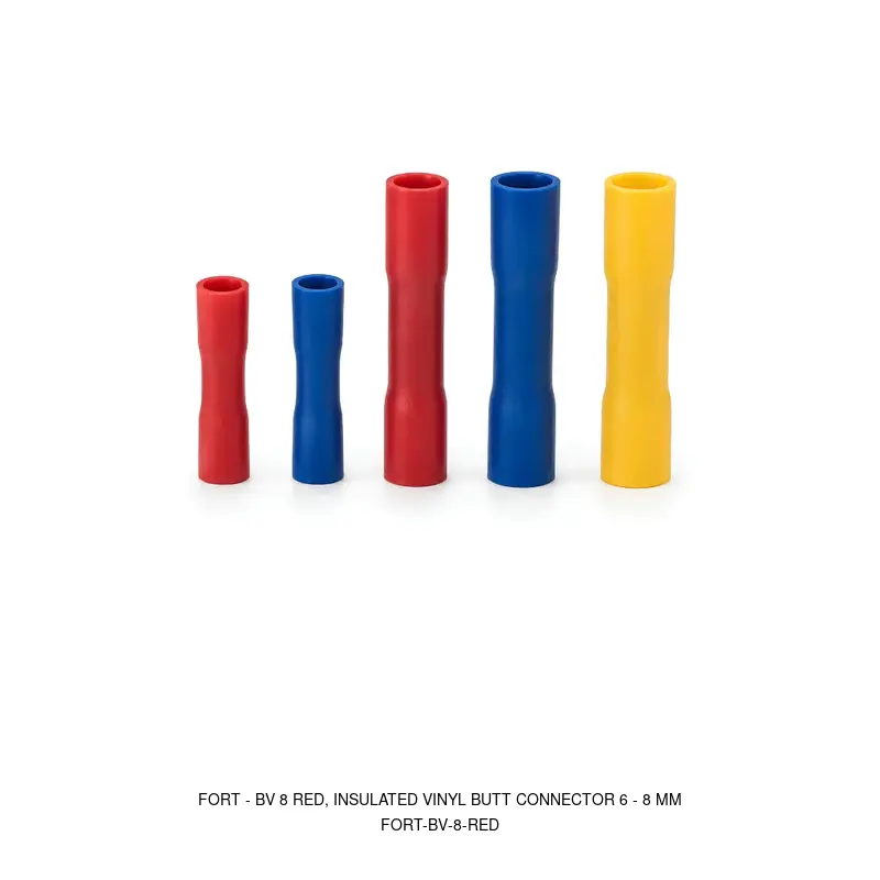Fort BV 8 RED, INSULATED VINYL BUTT CONNECTOR 6 - 8 MM