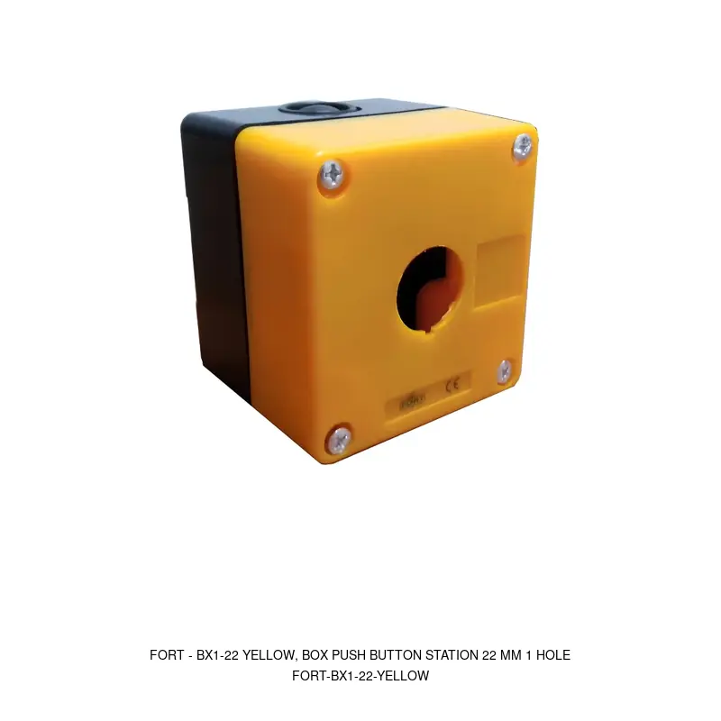 Fort BX1-22 YELLOW, BOX PUSH BUTTON STATION 22 MM 1 HOLE