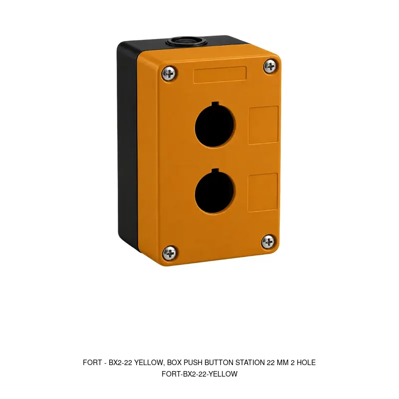 Fort BX2-22 YELLOW, BOX PUSH BUTTON STATION 22 MM 2 HOLE