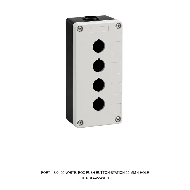 Fort BX4-22 WHITE, BOX PUSH BUTTON STATION 22 MM 4 HOLE