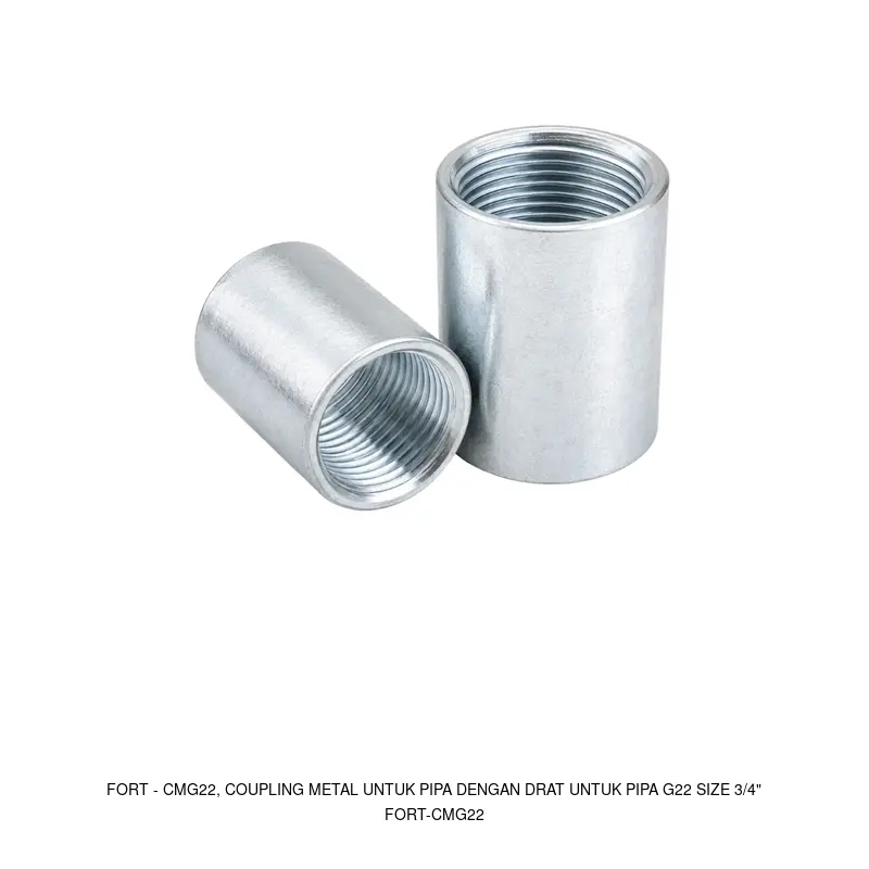 Fort CMG22, COUPLING METAL UNTUK PIPA DENGAN DRAT UNTUK PIPA G22 SIZE 3/4"
