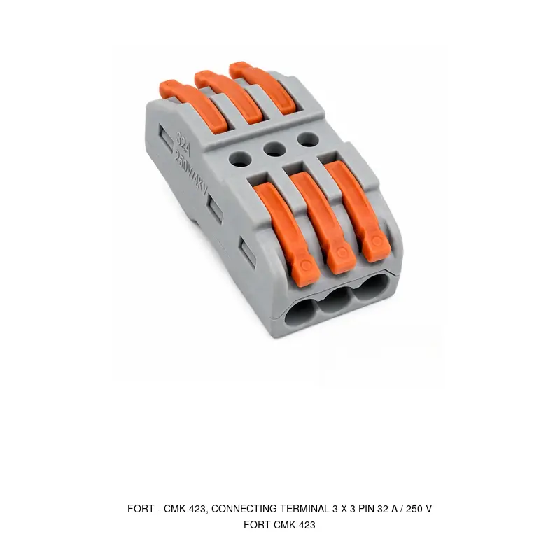 Fort CMK-423, CONNECTING TERMINAL 3 X 3 PIN 32 A / 250 V