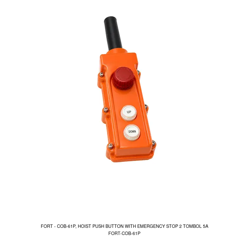 Fort COB-61P, Hoist Push Button with Emergency Stop 2 Tombol 5A