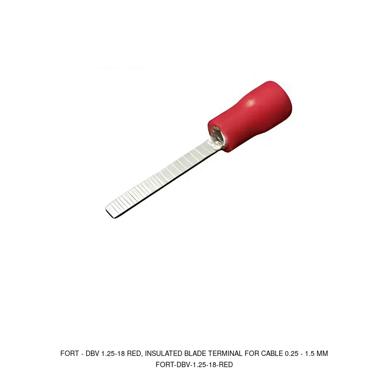 Fort DBV 1.25-18 RED, INSULATED BLADE TERMINAL FOR CABLE 0.25 - 1.5 MM