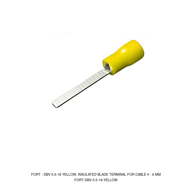 Fort DBV 5.5-18 YELLOW, INSULATED BLADE TERMINAL FOR CABLE 4 - 6 MM