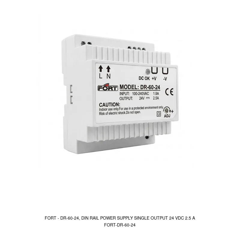 Fort DR-60-24, DIN RAIL POWER SUPPLY SINGLE OUTPUT 24 VDC 2.5 A