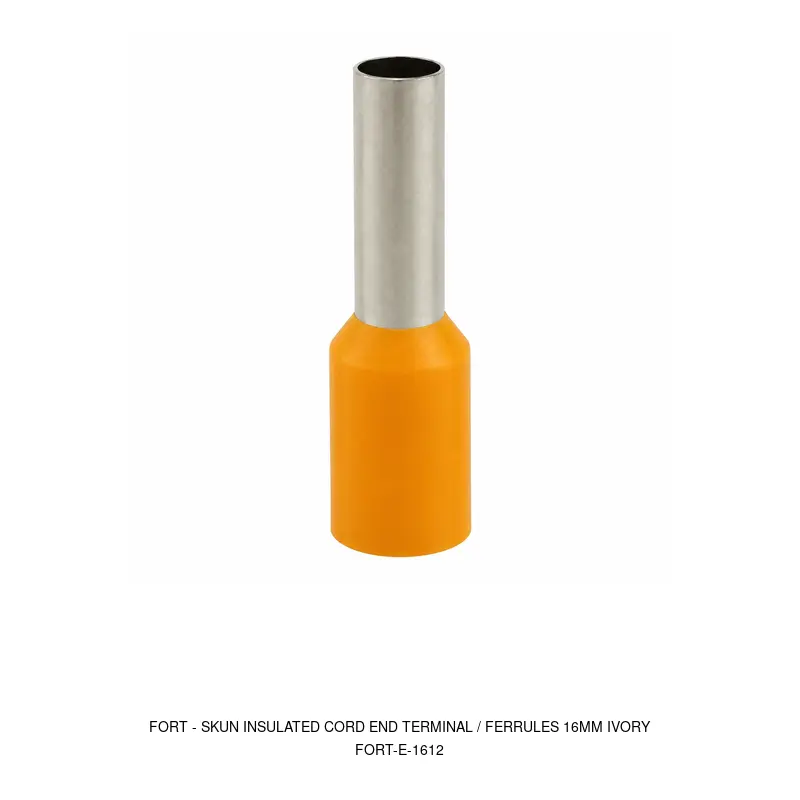 Fort Skun Insulated Cord End Terminal / Ferrules 16mm Ivory
