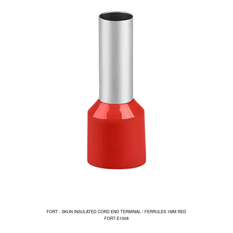 Fort Skun Insulated Cord End Terminal / Ferrules 1mm Red
