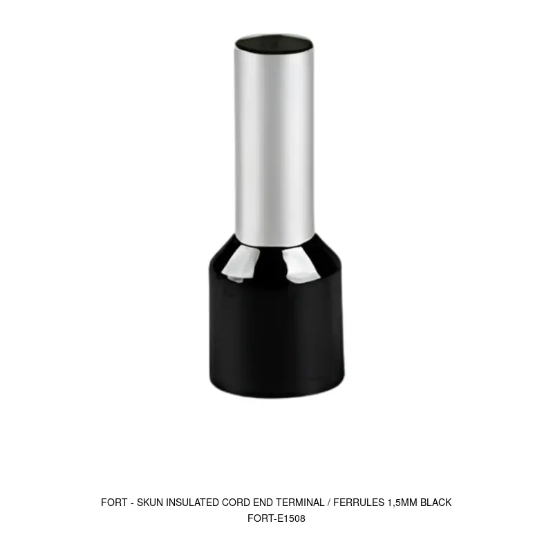 Fort Skun Insulated Cord End Terminal / Ferrules 1,5mm Black