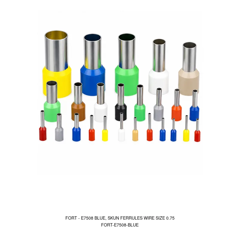 Fort E7508 BLUE, SKUN FERRULES WIRE SIZE 0.75