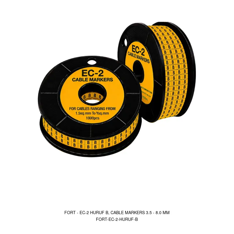 Fort EC-2 HURUF B, CABLE MARKERS 3.5 - 8.0 MM