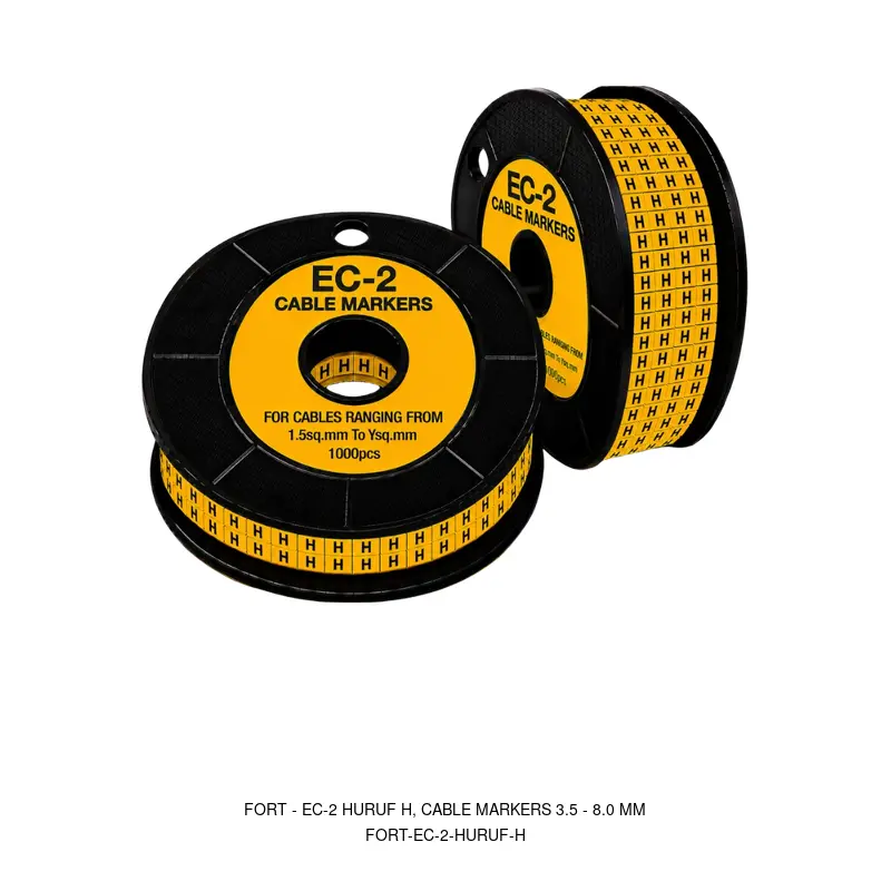 Fort EC-2 HURUF H, CABLE MARKERS 3.5 - 8.0 MM