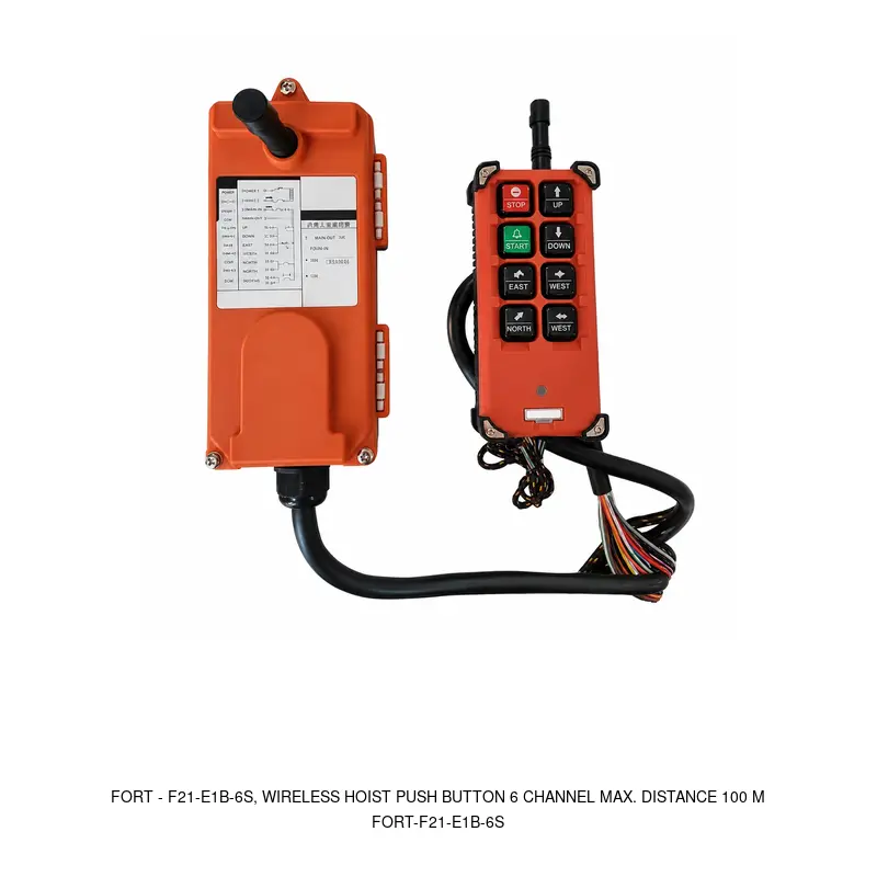 Fort F21-E1B-6S, WIRELESS HOIST PUSH BUTTON 6 CHANNEL MAX. DISTANCE 100 M