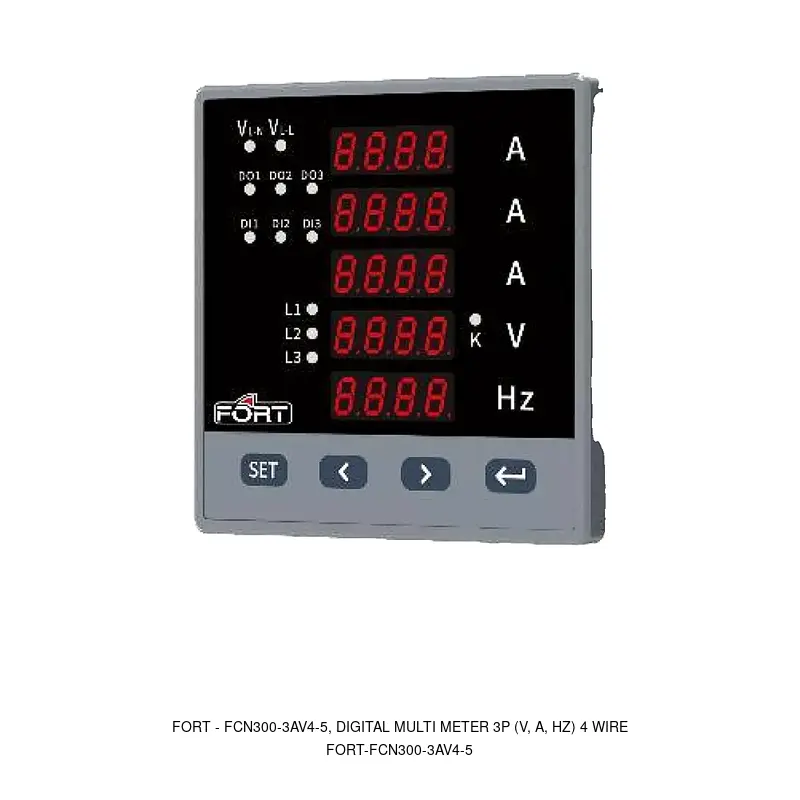 Fort FCN300-3AV4-5, DIGITAL MULTI METER 3P (V, A, Hz) 4 WIRE
