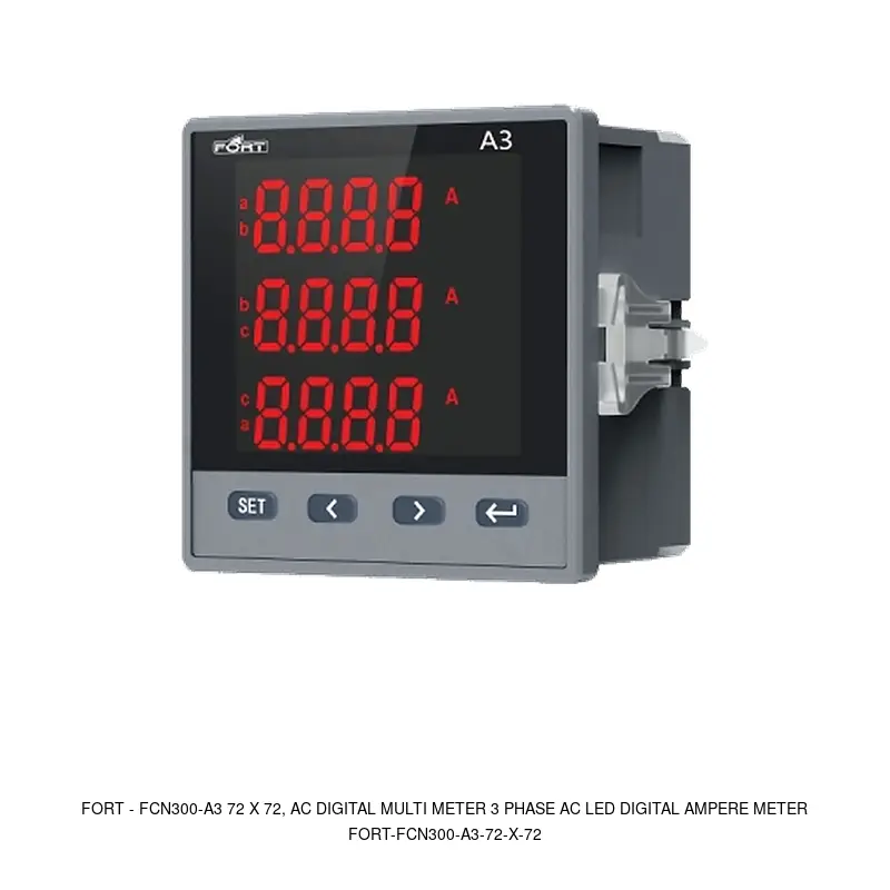 Fort FCN300-A3 72 X 72, AC DIGITAL MULTI METER 3 PHASE AC LED DIGITAL AMPERE METER